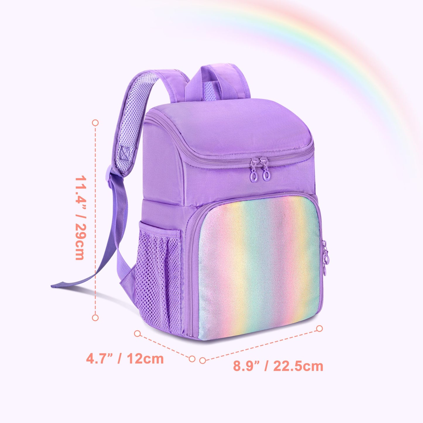 Carrying Backpack Compatible with Toniebox, Travel Bag for Audio Player Starter Set, Accessories Storage for Charger Headphone, 3 Clear Pockets for Figures Display, Purple (Bag Only) Patented Design