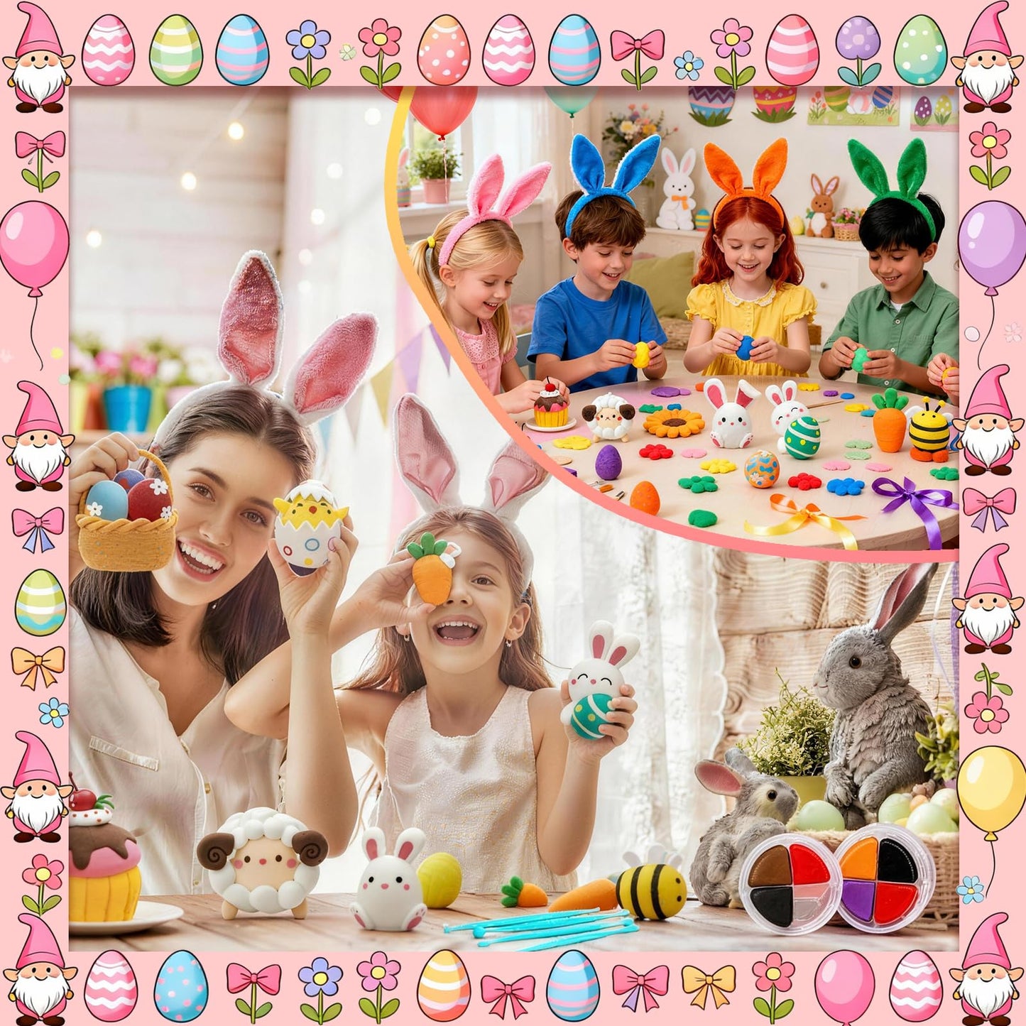 Loufor Air Dry Clay Kits Easter - Ultra Light & Soft, Safe & Non-Toxic, 12 Boxes DIY Modeling Clay with Sculpting Tools und Tutorials, Creative Arts und Crafts Toys Gifts