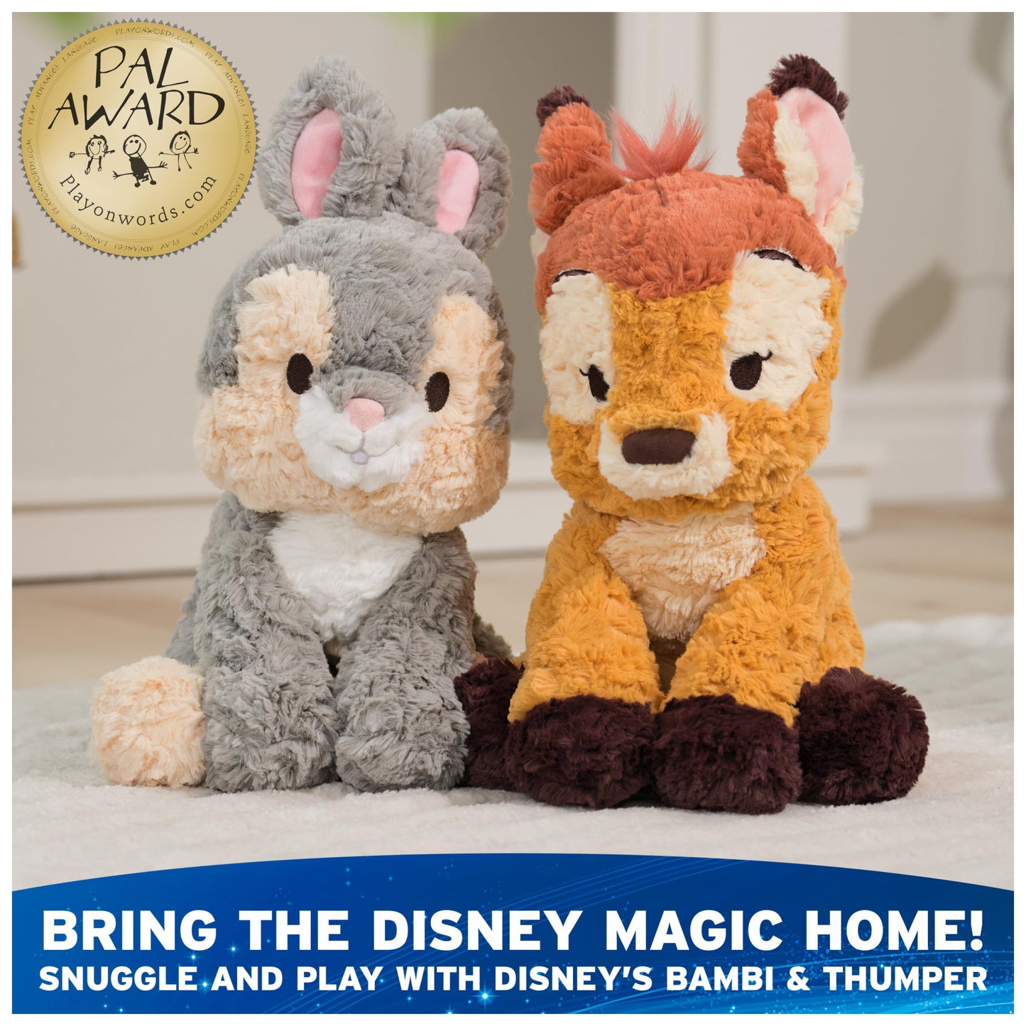 GUND Disney Official Bambi Plush, Disney Cozys Collection, Bambi Toys, Deer Stuffed Animal for Ages 1 and Up, Brown, 10”
