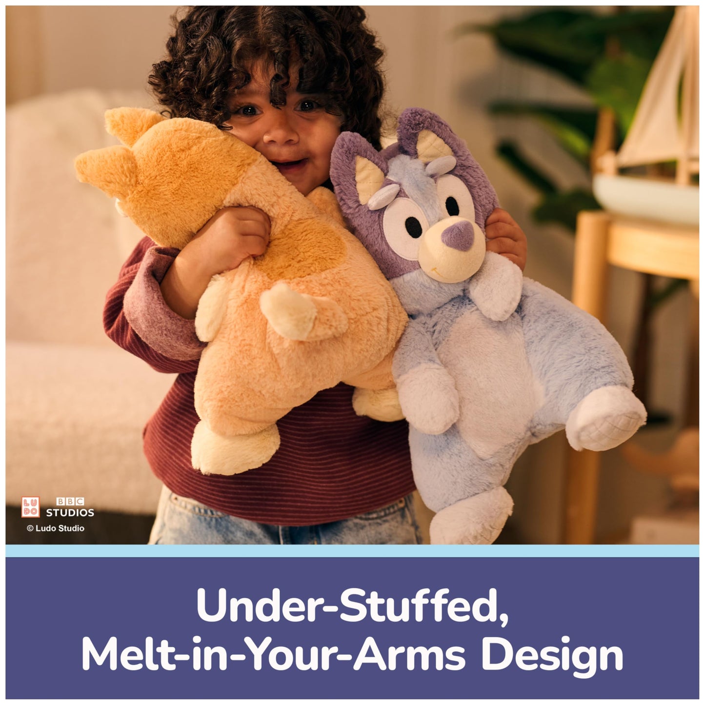 GUND Official Bluey Oh So Snuggly Plush, Bluey Plushies, Stuffed Animal Sensory Toy for Babies and Toddlers, Blue, 12.5”