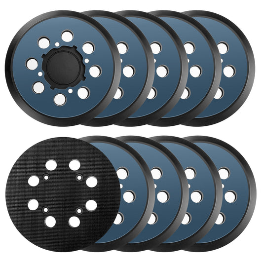 10 Pack Replacement Sanding Pads for Dewalt 5 inch 8 Hole Hook and Loop DWE64233& N329079 Orbital Sander Backing Pad Replacement Parts Compatible with DWE6421-B2 DWE6421-B3 DWE6423/6423K DWE6421/6421K