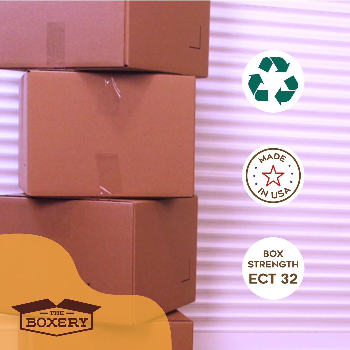 The Boxery 12"x12"x12" Brown/Kraft Corrugated Cardboard Shipping Boxes 25-Pack | Mailing, Packing, Moving & Storage for Business/Home – Durable - Eco-Friendly, Recyclable - Made in the USA