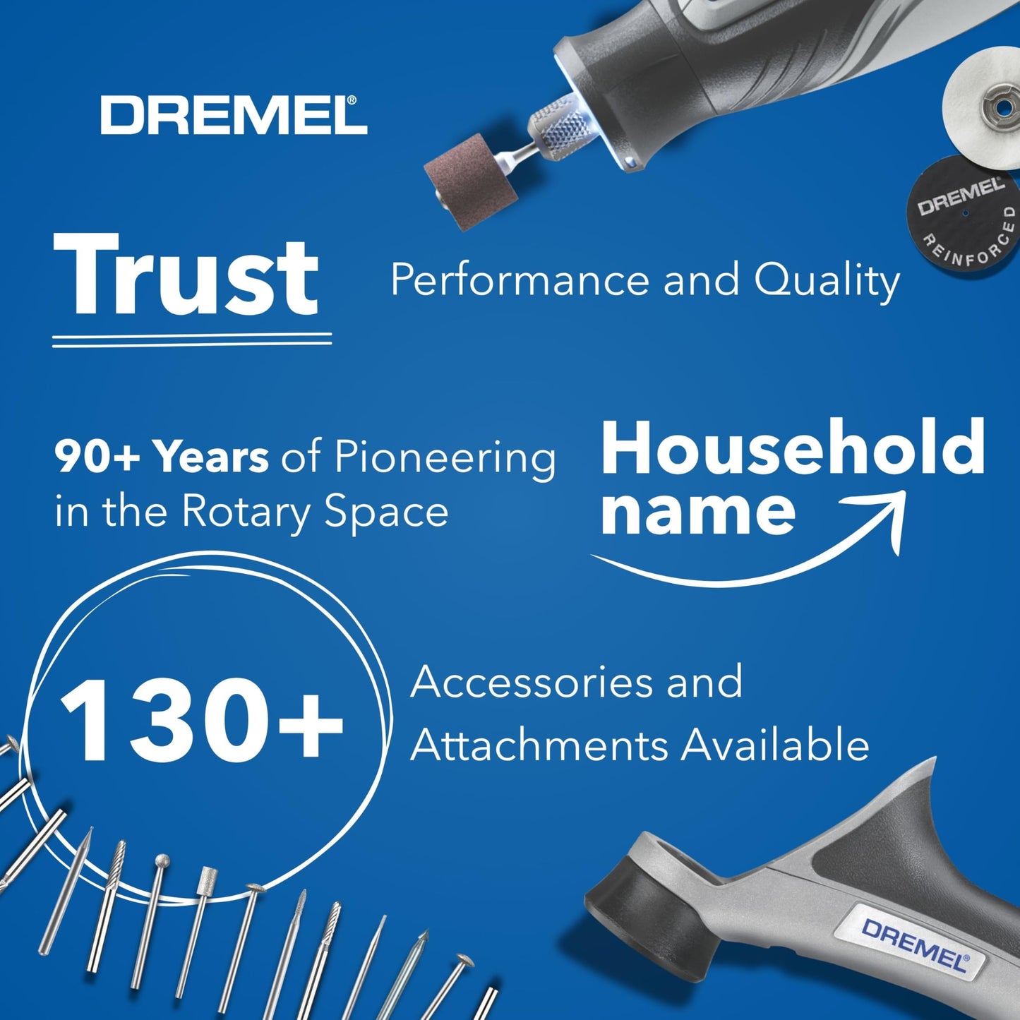 Dremel 8150-N/20 8V Cordless Rotary Tool Kit with Brushless Motor and LED Work Light - Variable Speeds, USB-C Rechargeable and Includes 20 Accessories