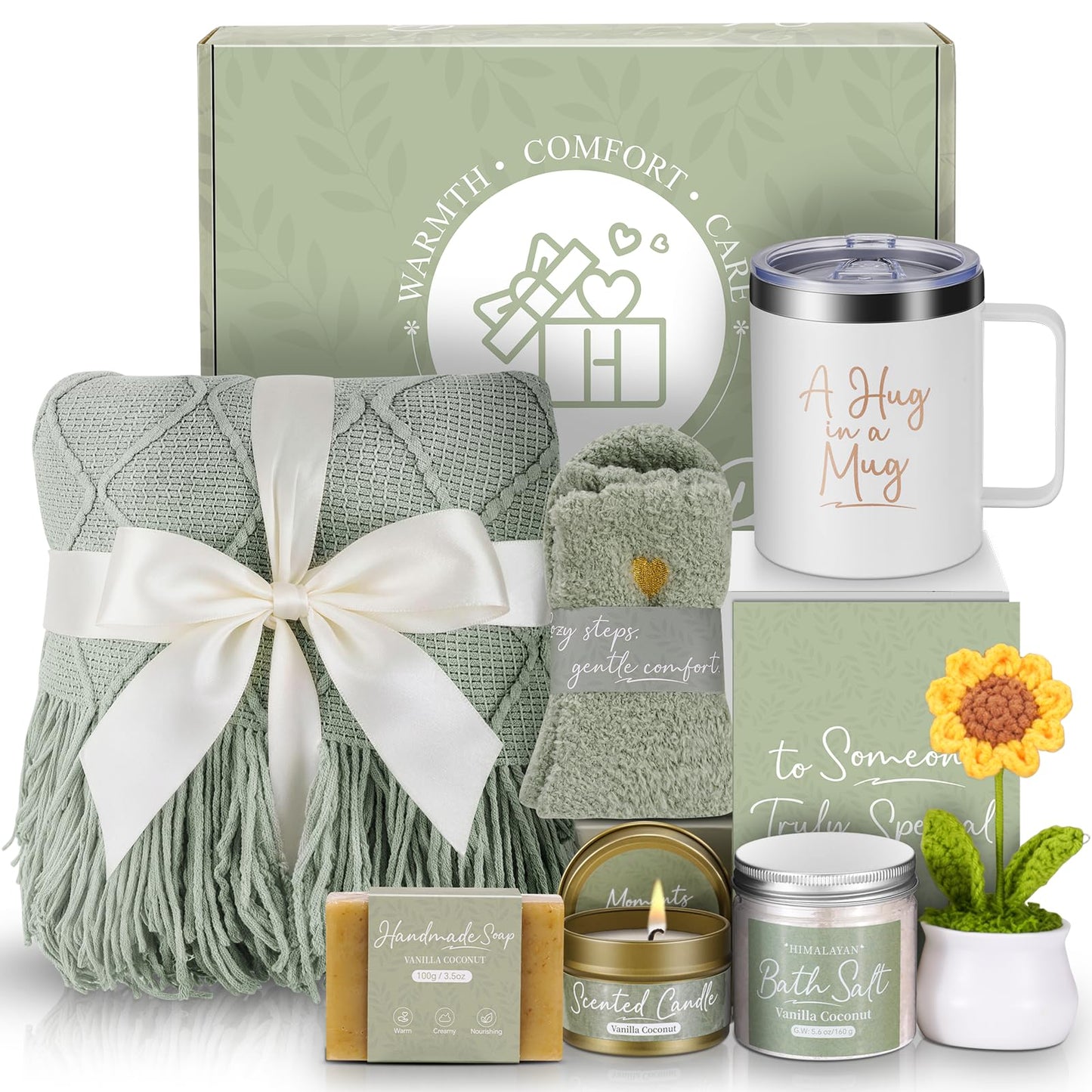 Get Well Gifts for Women After Surgery, Sending Sunshine Gift Baskets for Mom Women Her Best Friend Wife Daughter Birthday Gifts Self Care Kit, Get Well Soon Spa Basket Care Package