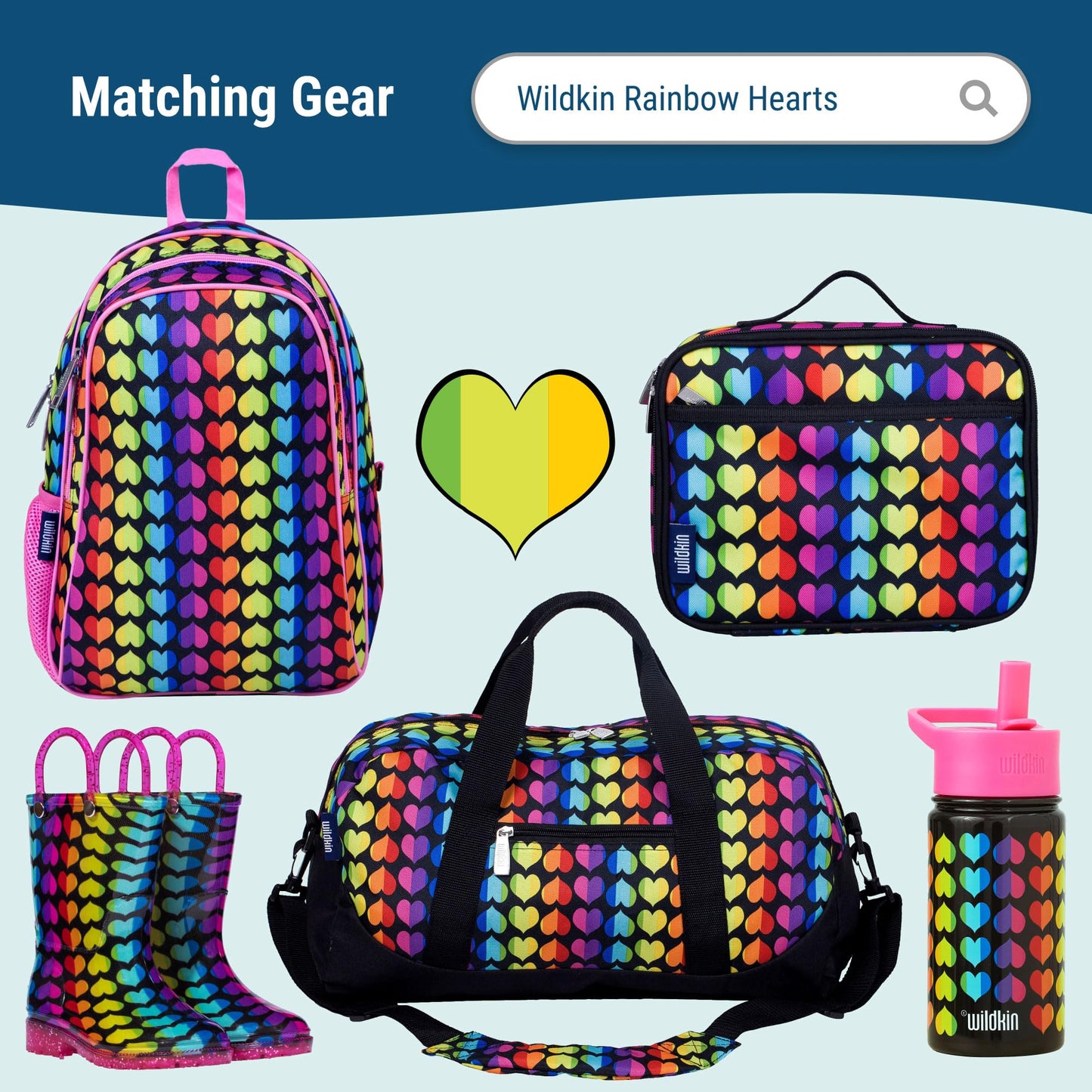 Wildkin Rainbow Hearts Original Nap Mat
