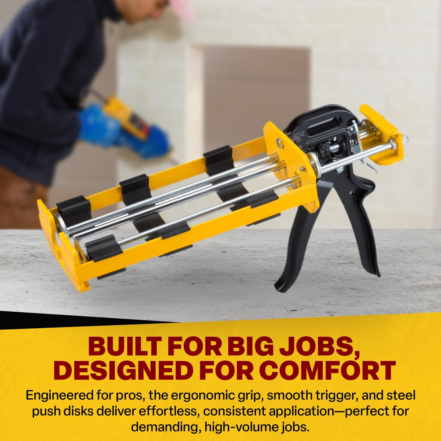 Dripless Brand DC600 Dual Component Adhesive Applicator | 22 oz Dual Cartridge Capacity | 26:1 Thrust Ratio | 1:1 or 2:1 Mix Ratio for High Viscosity Epoxy and Adhesives | Professional Grade