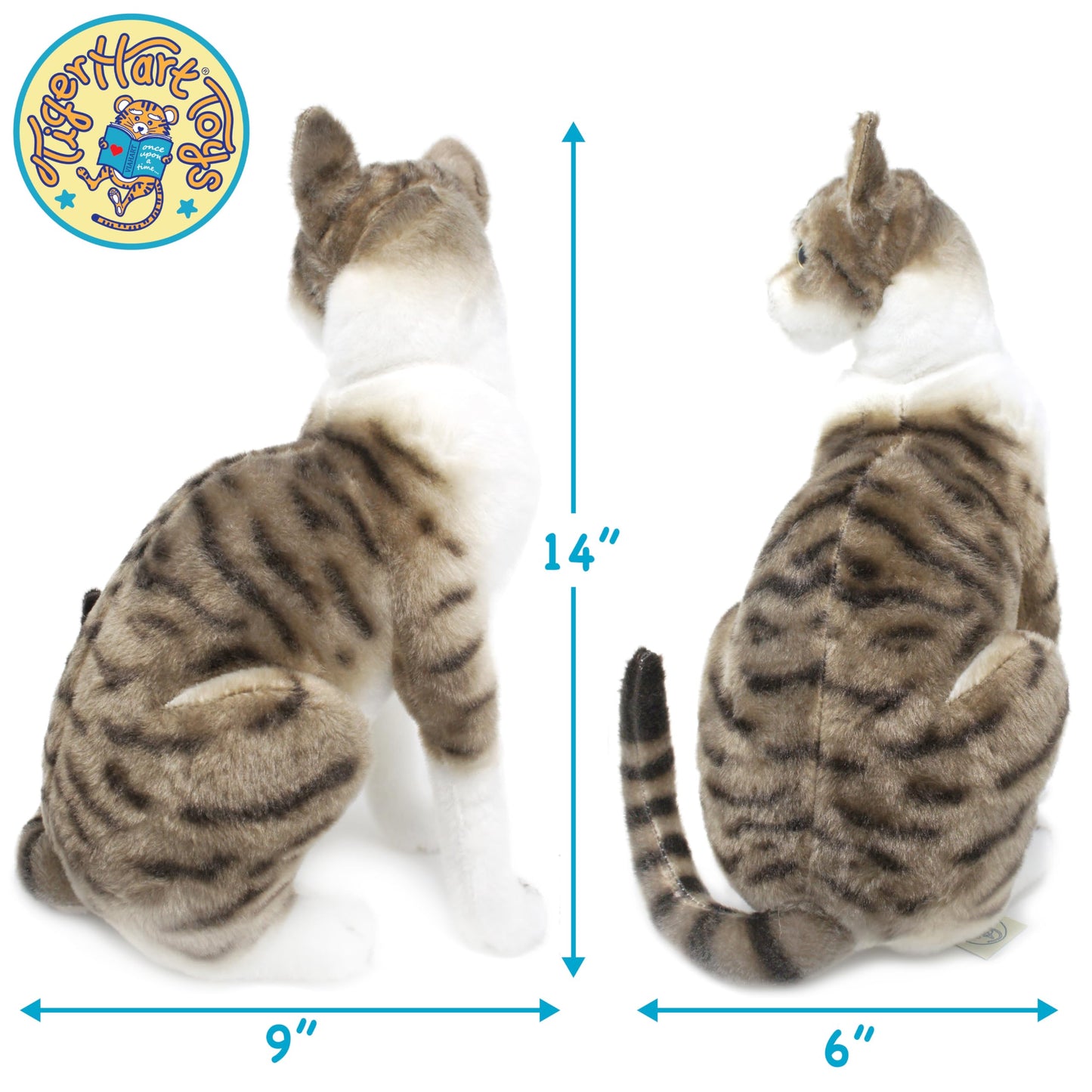 Amy The American Shorthair Cat - 14 Inch Stuffed Animal Plush
