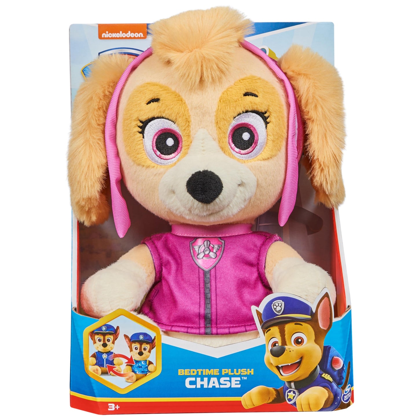 PAW Patrol, Bedtime Plush Skye, 10-Inch Stuffed Animal with Reversible Outfit, Kids Toys for Boys & Girls Ages 3 and Up