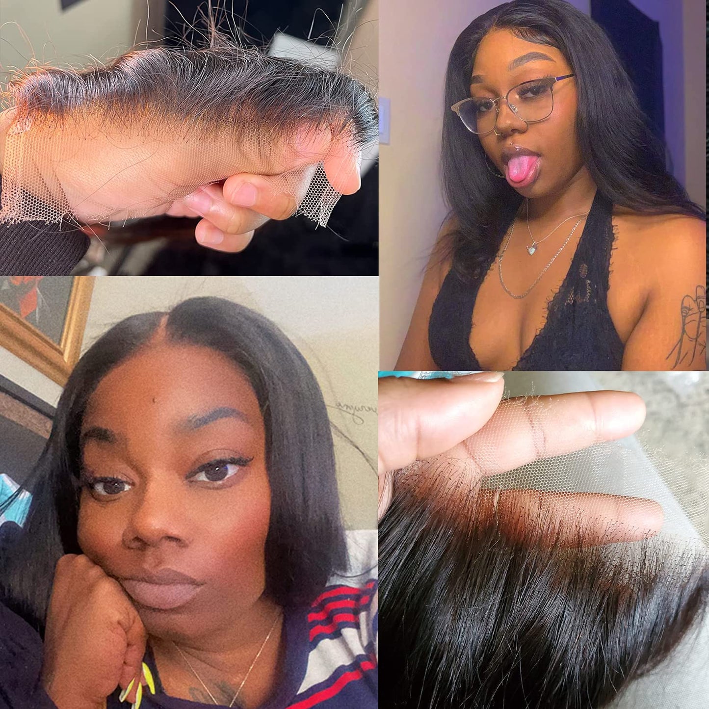 Myshinywigs Bleached Knots 5x5 Real HD Lace Closure Skinlike Straight Human Hair Closure Pre Plucked with Baby Hair Brazilian Virgin Thin Invisible 5x5 Lace Closure Serrated Edge 16 Inch Closure Only