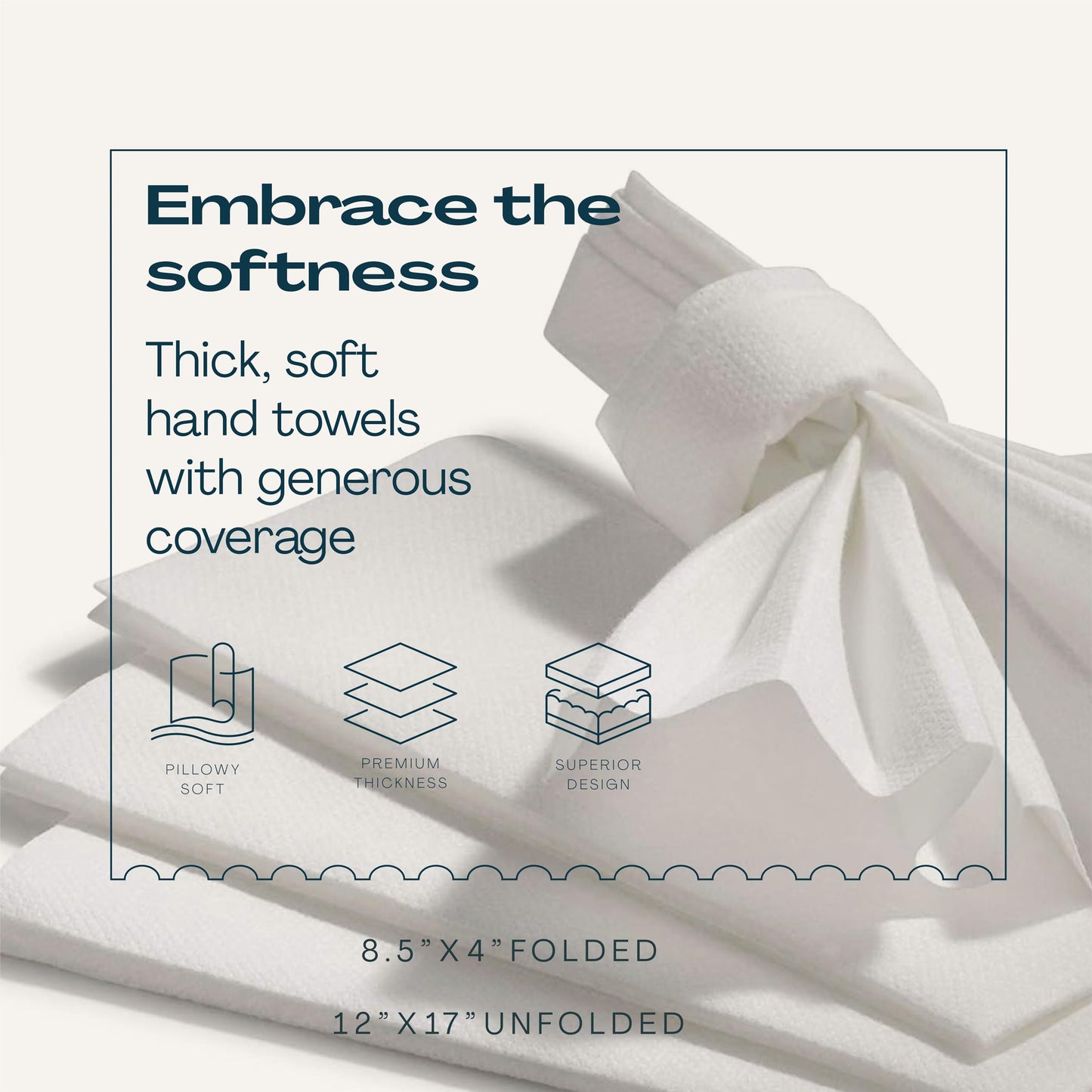 200-Pack Lintext Disposable Linen-Feel Guest Towels - 12" x 17" Cloth-Like Hand Towels - Made In USA, Soft And Absorbent Paper Napkin For Bathroom, Kitchen, Or Event
