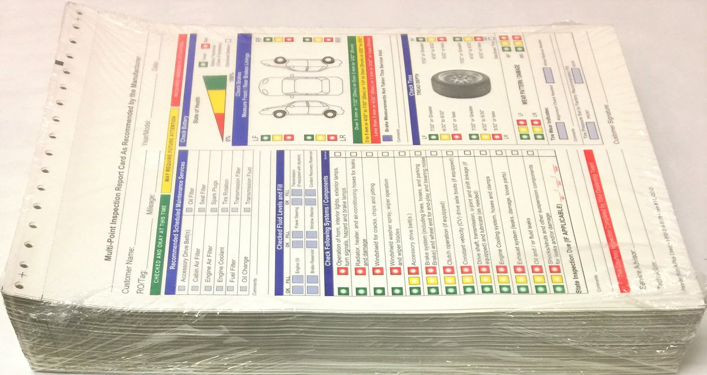 Multi Point Inspection Form 2 Part - FD-QC-O (250)