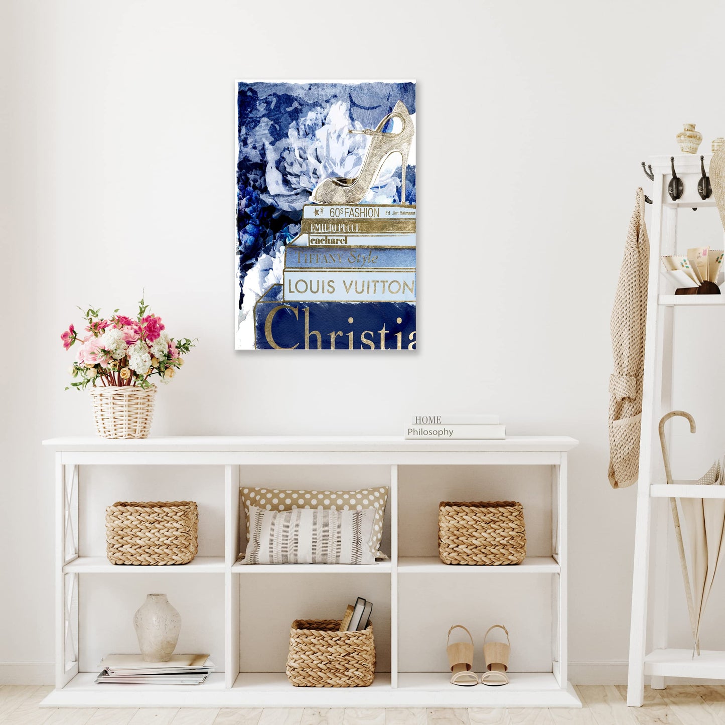 Wynwood Studio Fashion and Glam Wall Art Canvas Prints 'What's On My Mind Navy Custom' Home Décor, 24 in x 36