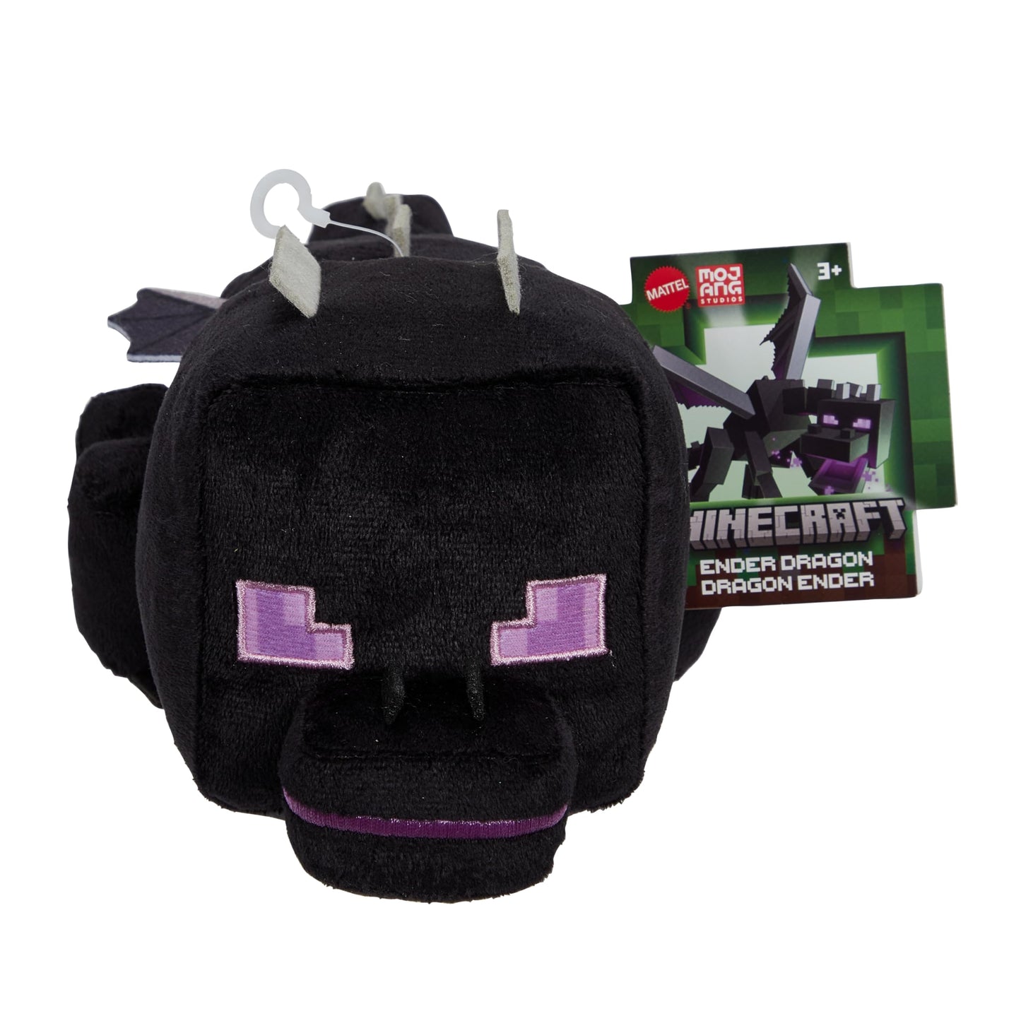 Minecraft Plush Ender Dragon Character Soft Doll, Video Game-Inspired Collectible Toy Gift, 8-inch, HWH32, Multicolour