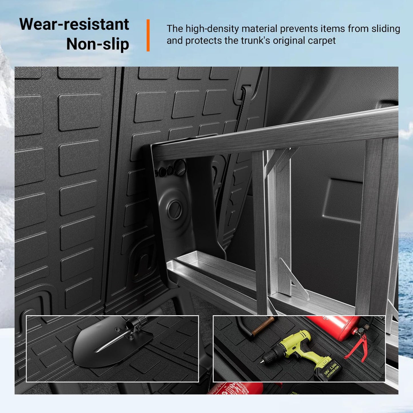 powoq Trunk Mat Compatible with 2022-2026 Kia Carnival Cargo Liner All Season Protection Rear Backrest Mat Replacement for 2022-2024 2025 2026 Kia Carnival Accessories
