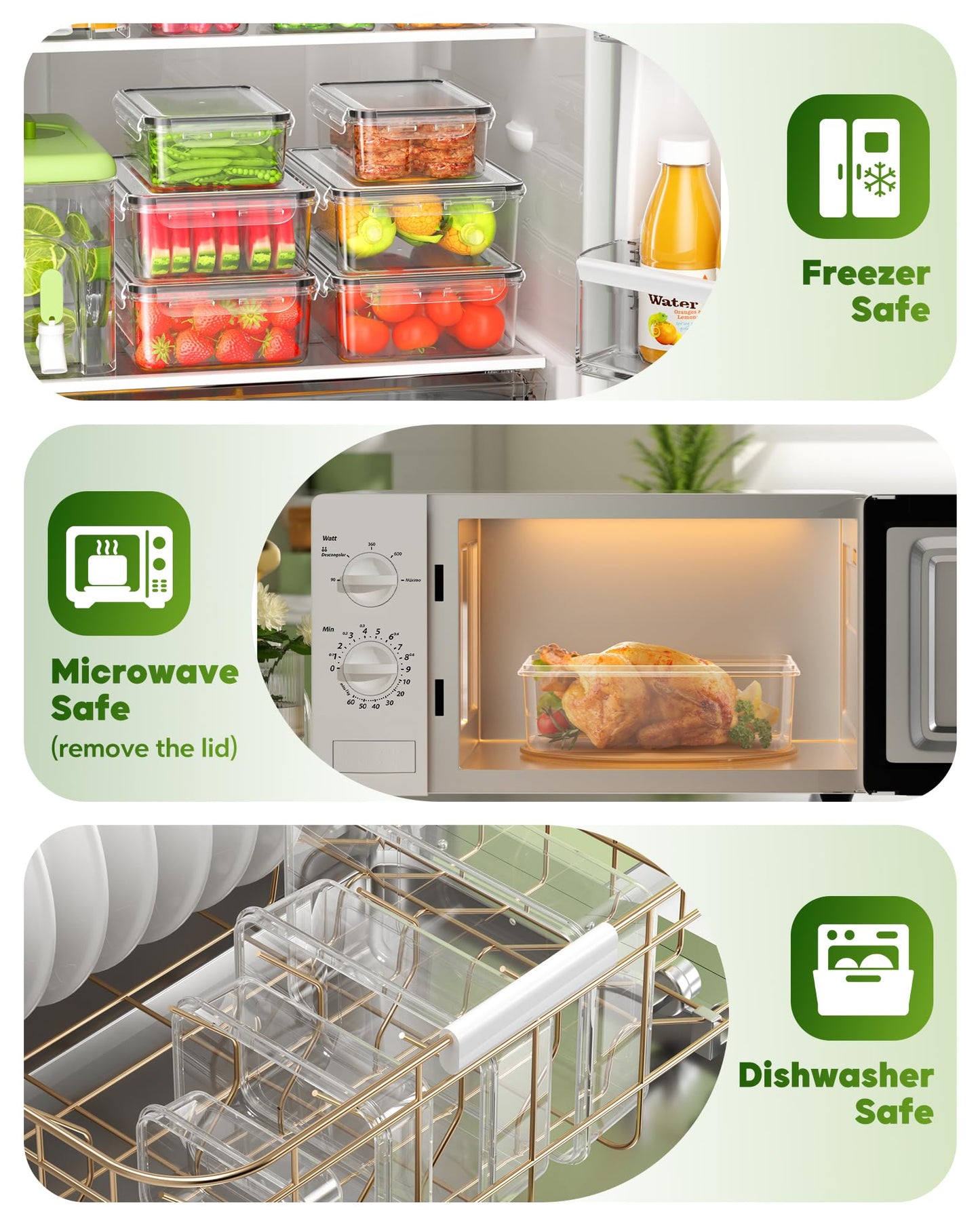 KEMETHY 70 PCS Food Storage Containers with Lids(35 Containers & 35 Lids), BPA-Free Plastic Food Containers for Kitchen Storage, Leak Proof, Reusable Meal Prep Containers with Labels & Pen
