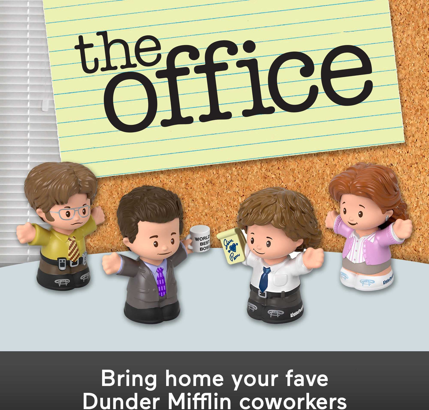 Fisher-Price Little People Collector the Office Figure Set, 4 character figures from the American TV show in a giftable package for fans ages 1-101 years