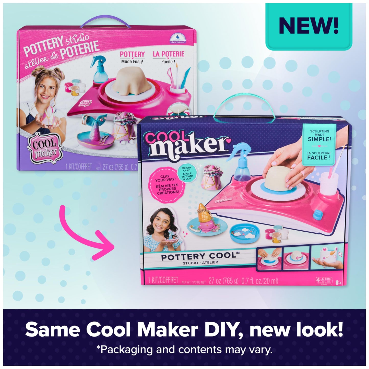 Cool Maker - Pottery Studio, Clay Pottery Wheel Craft Kit for Kids Age 6 and Up (Edition May Vary)