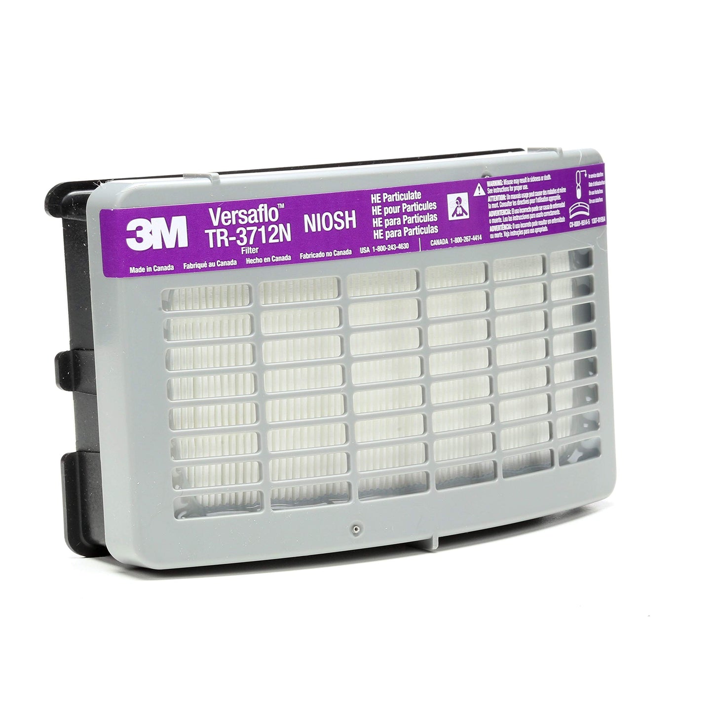 3M HE Filter TR-3712N, for Versaflo Powered Air Purifying Respirator TR-300 Series PAPR, 1 Filter