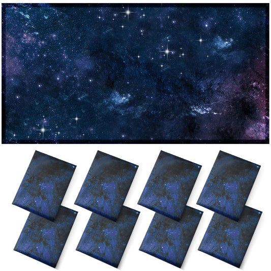 ANGSYLTH 8 Pcs Fluorescent Light Covers - 4 x 2 Feet Covers for Ceiling Lights, 8 x 10 Magnetic Light Filters for Classroom, Office, Hospitals (Starry Sky)