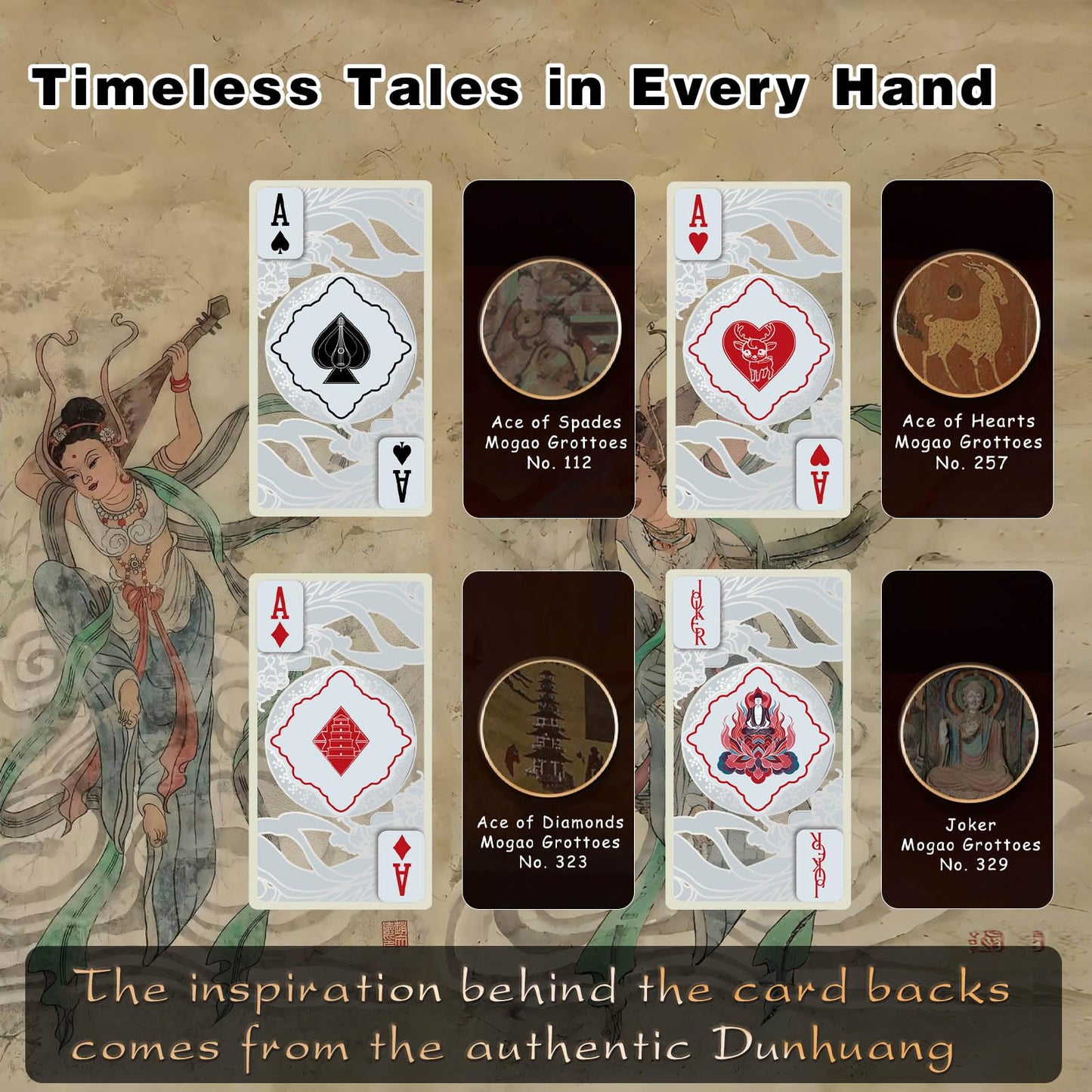 Ben Niu Feitian Oriental-Inspired Waterproof Clear Playing Cards Box – PVC Clear Deck, Shimmering Gold/Silver Edges, Unique Collectible for Game Nights, Pool Parties(Silver)