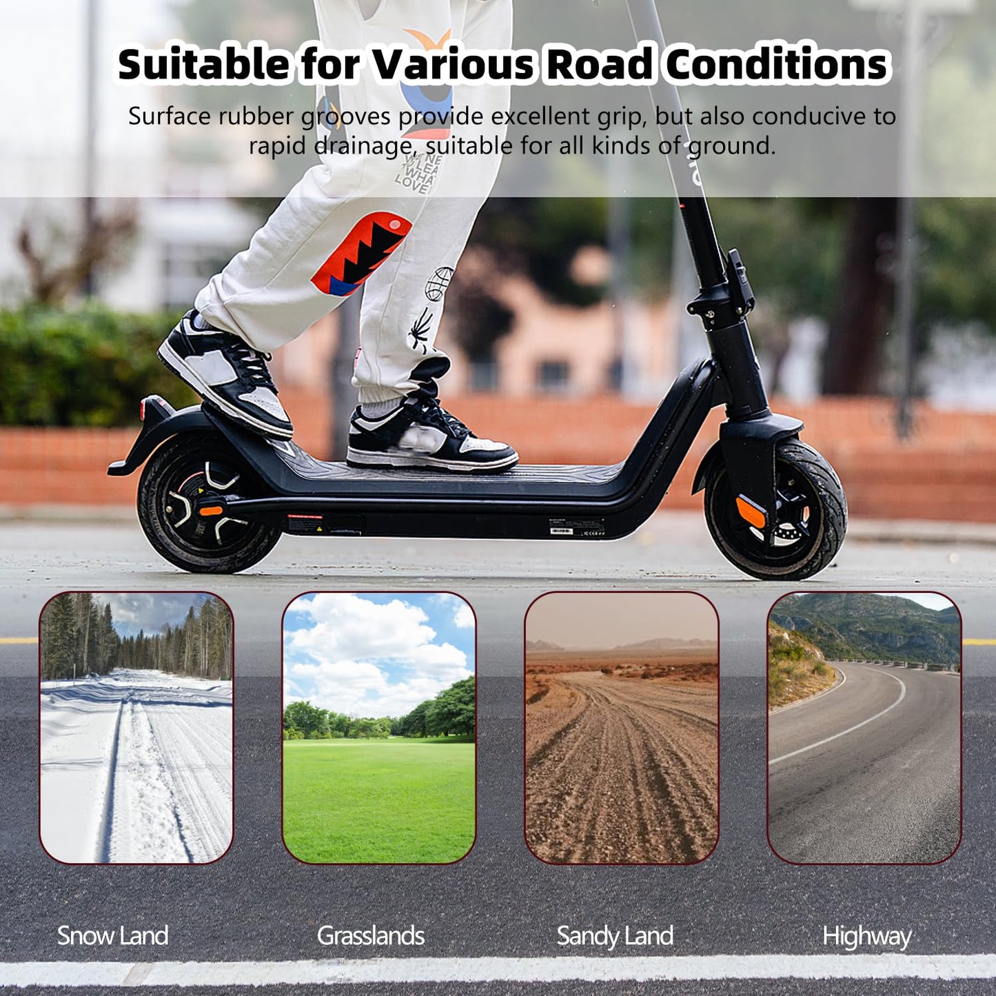 9.5x2.50 Electric Scooter Tire, 9.5 Inch Tubeless tire with Live Glue Repairable Tire, for NIU KQi3 Pro/Max Electric Scooter [Self Repairing] [Tubeless Tires] (2 Pack)