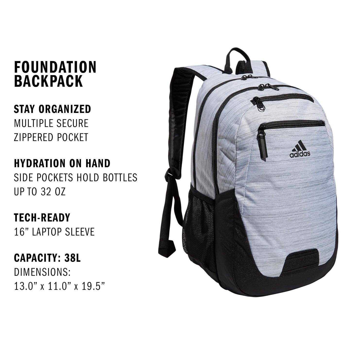 adidas Excelerator School Backpack, 33L