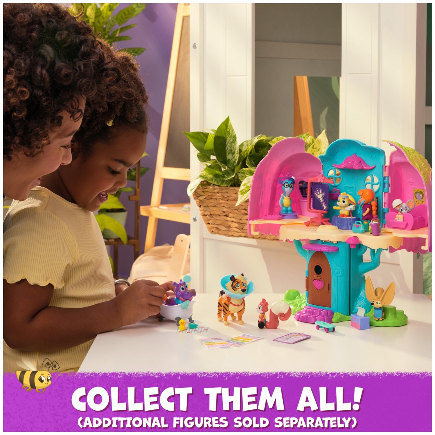 Vida the Vet, Vet Clinic, Treehouse Playset with Action Figures, Dollhouse Furniture & Accessories, Kids Toys for Girls & Boys Ages 3 and up