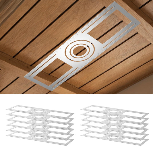 Amico 12 Pack 26 Inch New Construction Mounting Plate, Round Hole 3/4/6 Inch Flat Galvanized Steel Rough-in Wafer Light Bracket for LED Recessed Lighting Housing