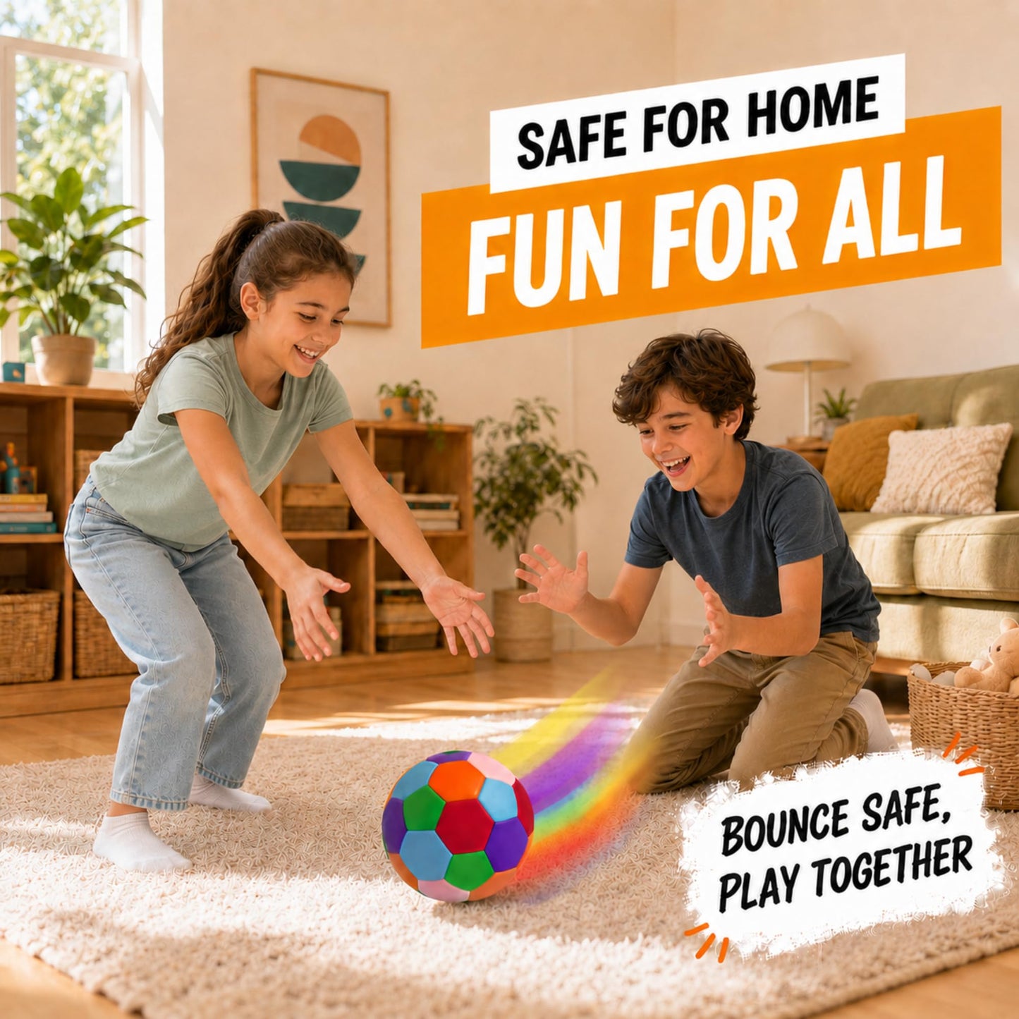 The House Ball - The House Ball - The Original Soft and Secure Size 4 Created for the Interior of Your Home and Garden - Fun Football Gift - Perfect for Kids