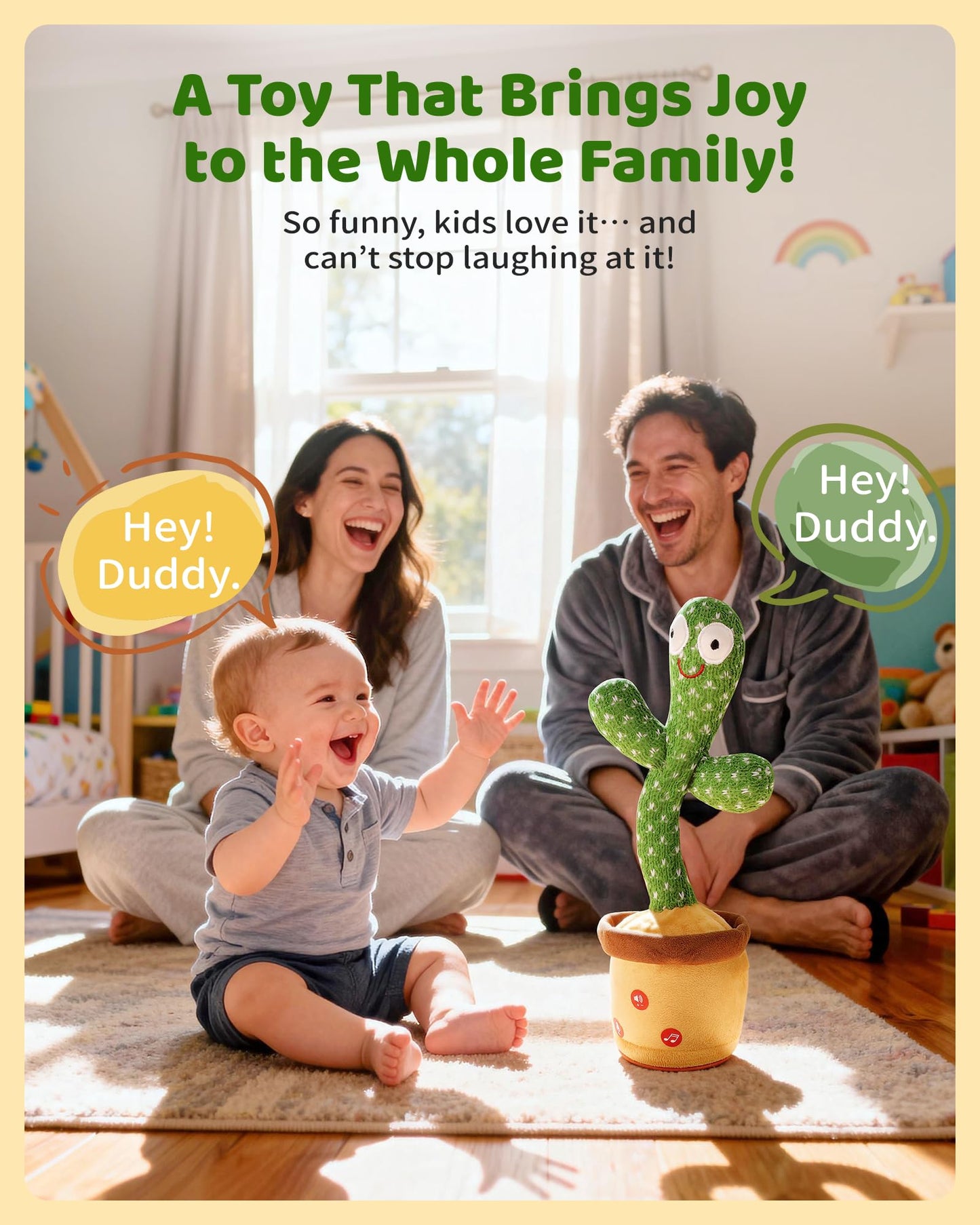 TWORIVER Talking Cactus Toy Dancing Talking Cactus Baby Toy