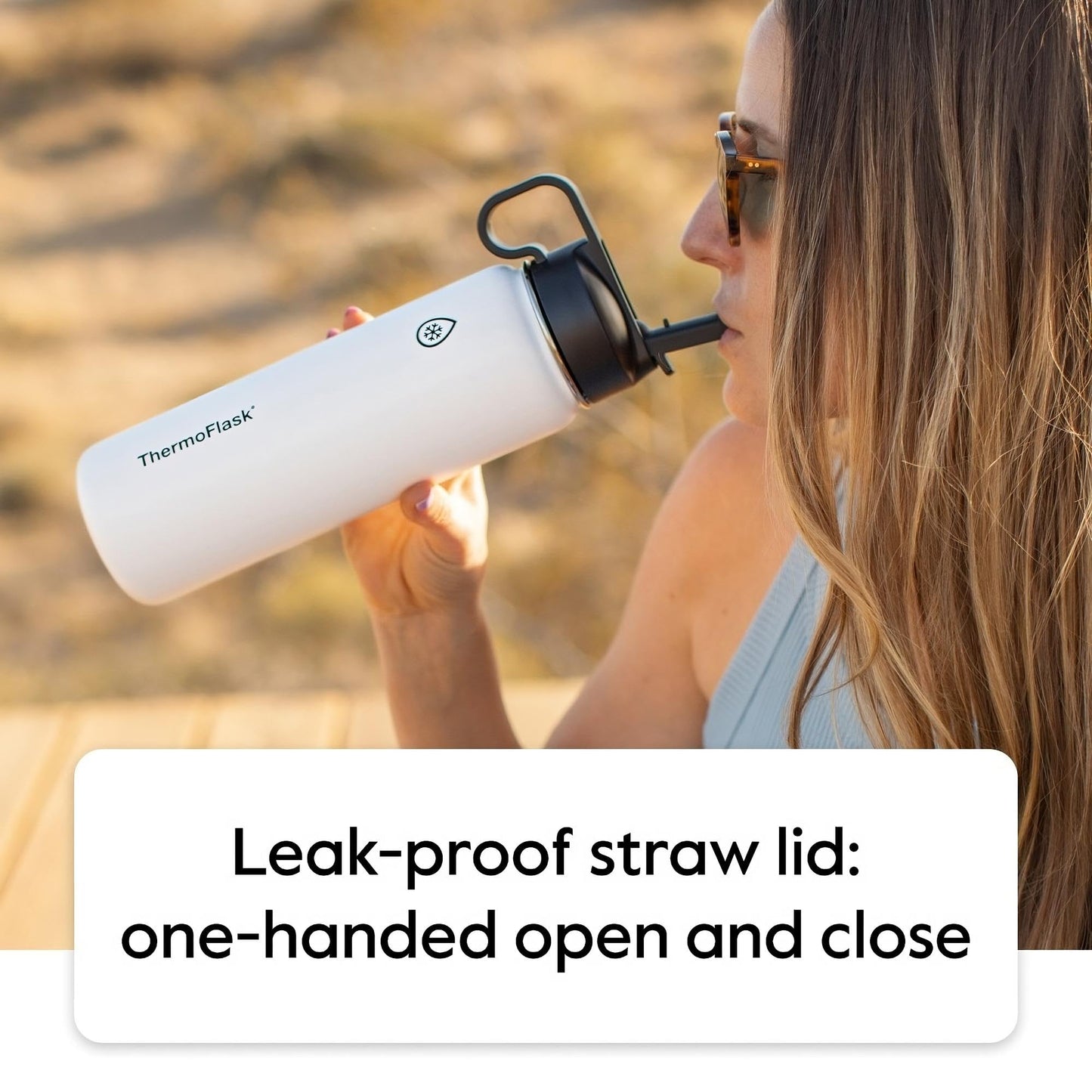 ThermoFlask Stainless Steel Water Bottles 2-Pack - Double-Wall Vacuum Insulated 24 oz BPA-Free Spout Lids - Keeps Drinks Cold 24 Hrs, Hot 12 Hrs - Leakproof, Dishwasher Safe, Black/Malachite