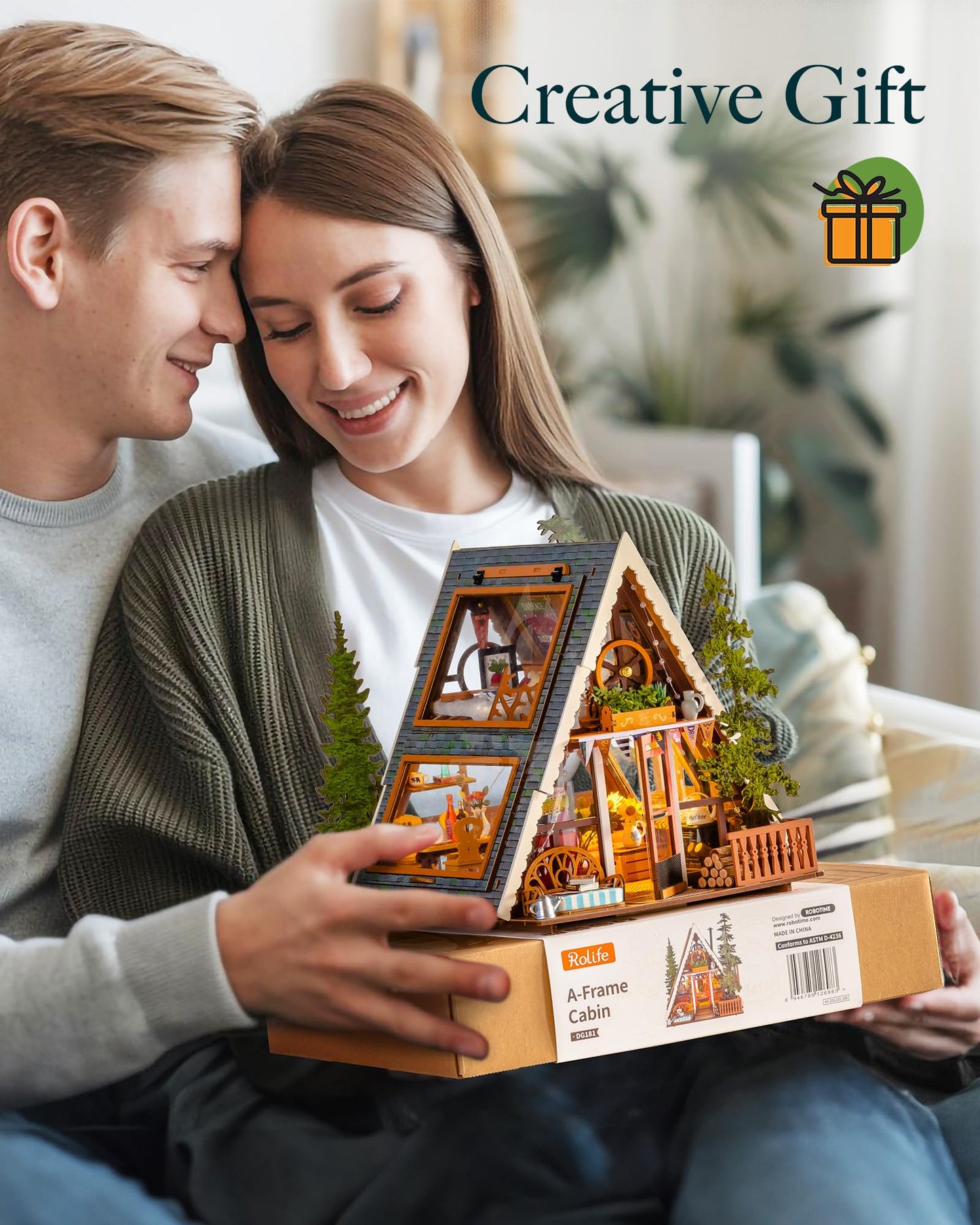 Rolife Miniature House Kit, Mini Wooden Dollhouse Kit, Tiny House Diorama Building Kits DIY Crafts for Adults, 3D Puzzle Birthday Crafts Hobbies Gift for Teens