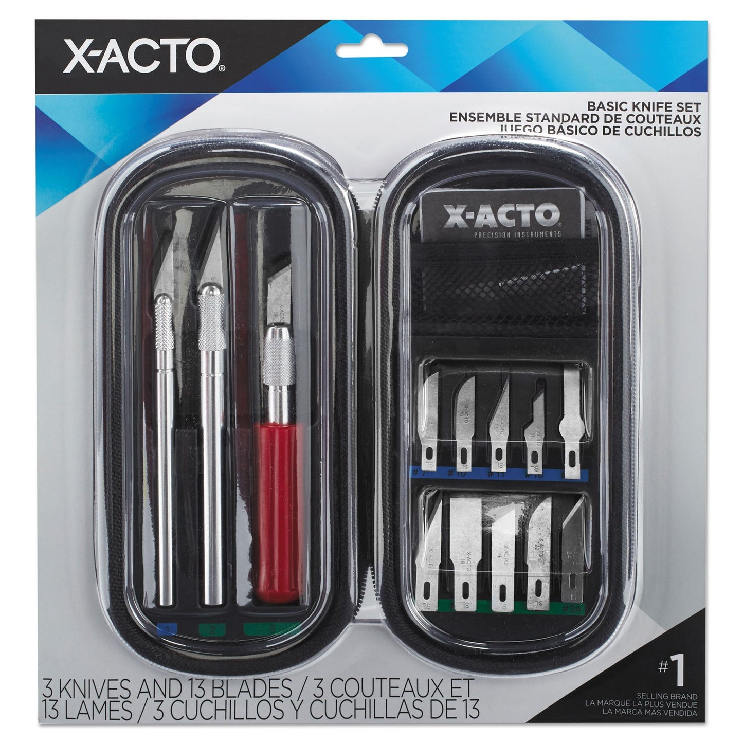 X-ACTO Compression Basic Knife Set, Includes 3 Knives, 13 Blades, Soft Carry Case, 17 Count - Crafting, Art Projects, Cutting Tools