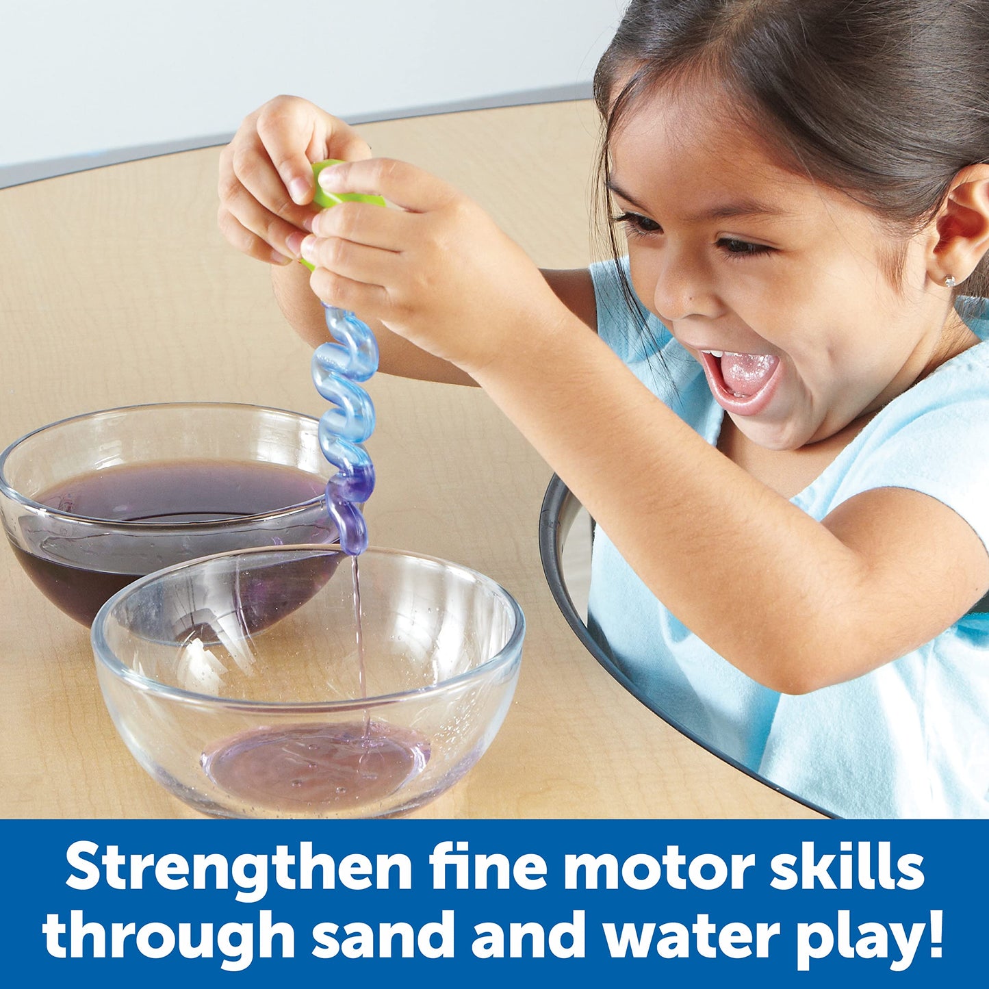 Learning Resources Sand & Water Fine Motor Set, Construction Toy, 4 Pieces, Ages 3+ (LER5559)