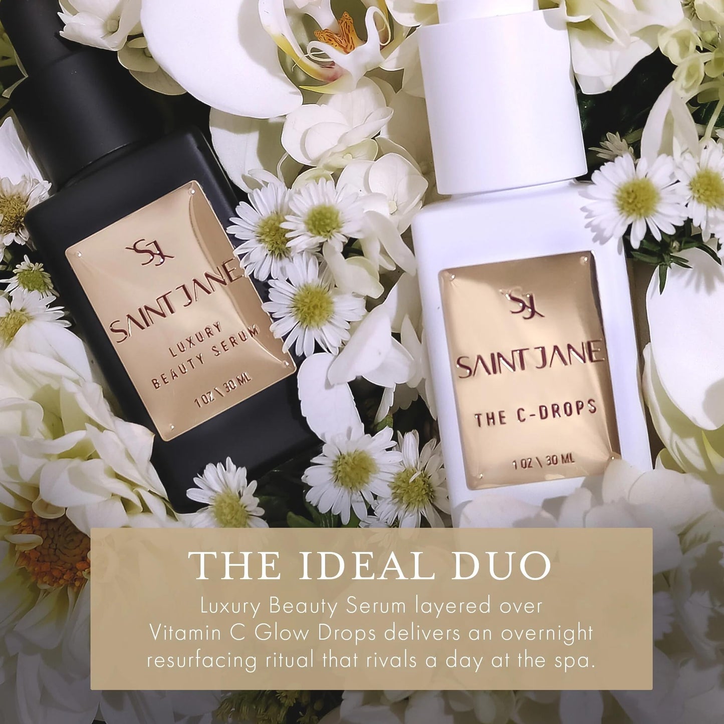 SAINT JANE - The C Drops (Vitamin C Glow Drops Serum) | Luxury, Floral-Infused, Clean Skincare (1 fl oz | 30 ml)
