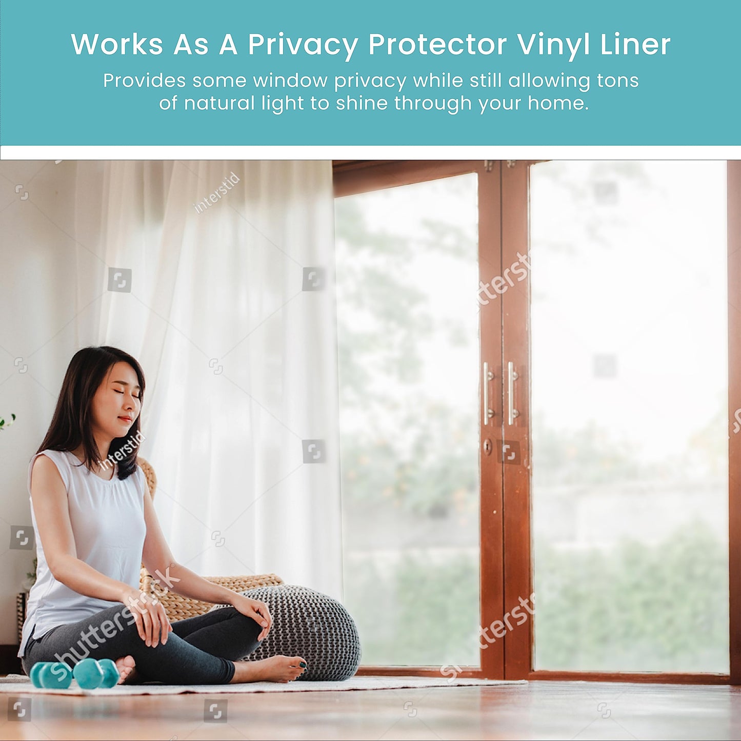 Con-Tact Brand Creative Clear Covering, Versatile and Self-Adhesive Shelf Liner, Ideal Privacy Film, Protective Clear Vinyl, 18'' x 50', Glossy