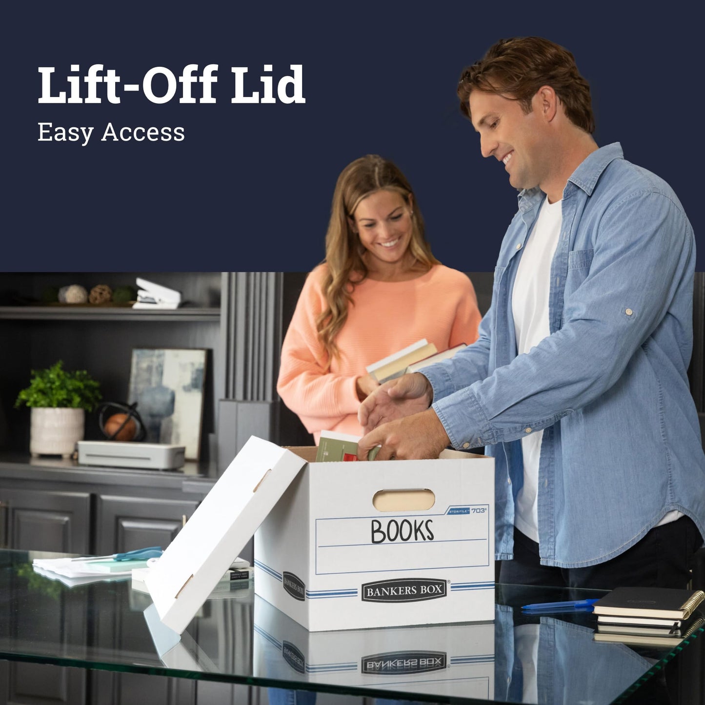 Bankers Box 12-Pack Basic Duty File Storage Boxes with Lids, Letter/Legal, STOR/FILE, (00703)