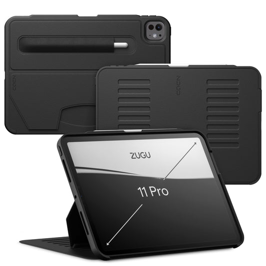 Zugu Case for iPad Pro 11 (M4) 2024, Slim Protective Cover with Apple Pencil Holder, Auto Wake/Sleep, Multiple Viewing Angles - iPad Pro 11 Inch Case, iPad 11 Case, iPad Pro 11 Inch Case - Black