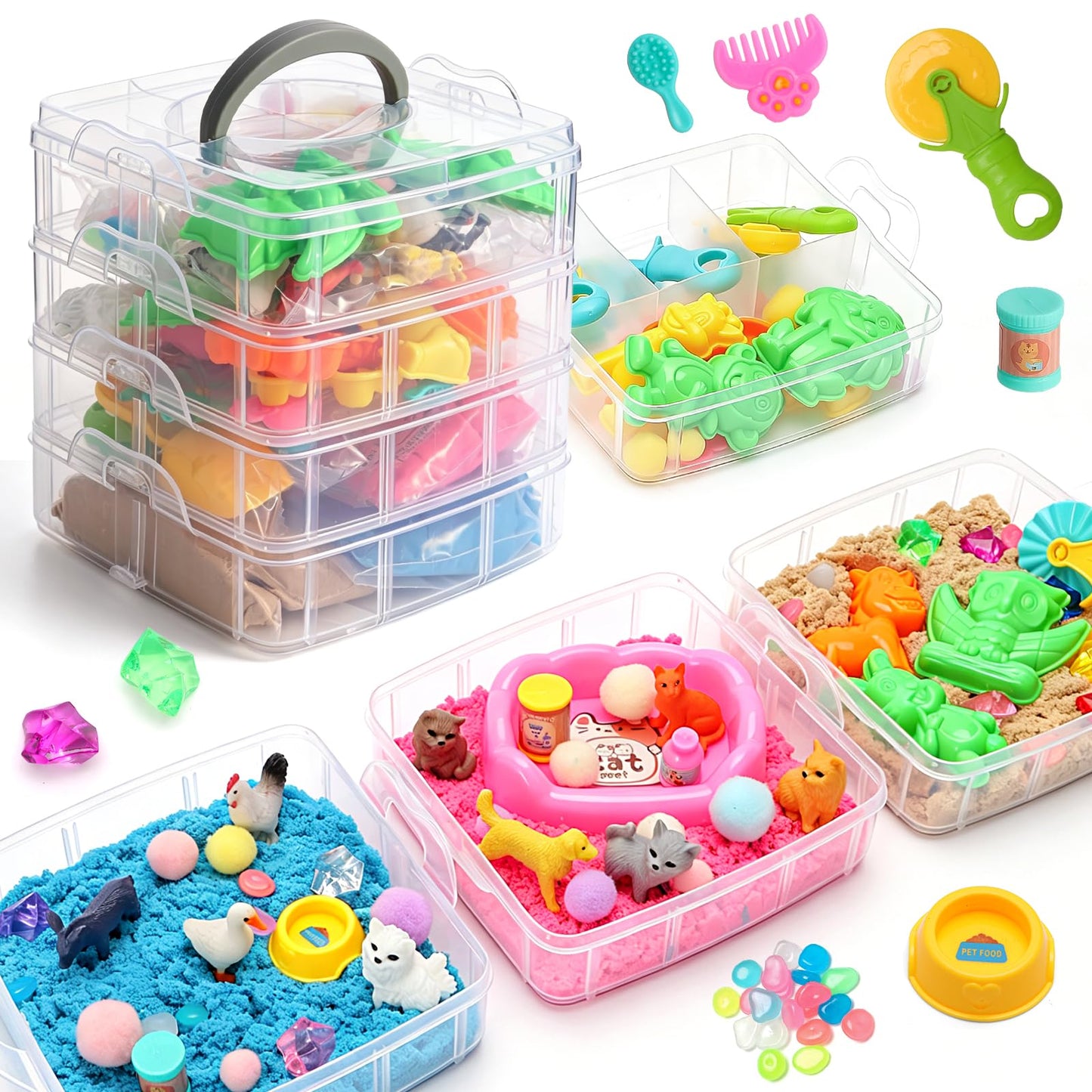 Dqoetort Stackable Sensory Bin
