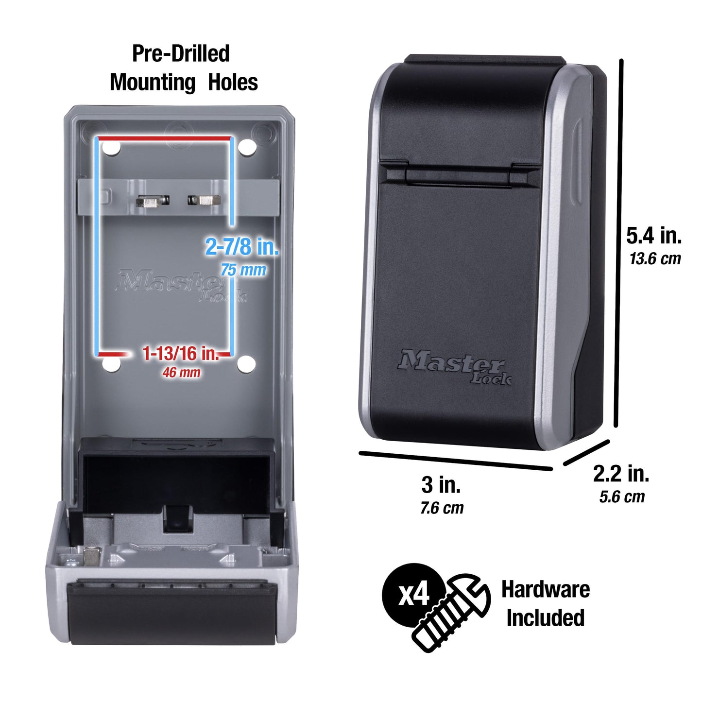 Master Lock High Capacity Key Lockbox, Combination Dial, Wall Mount