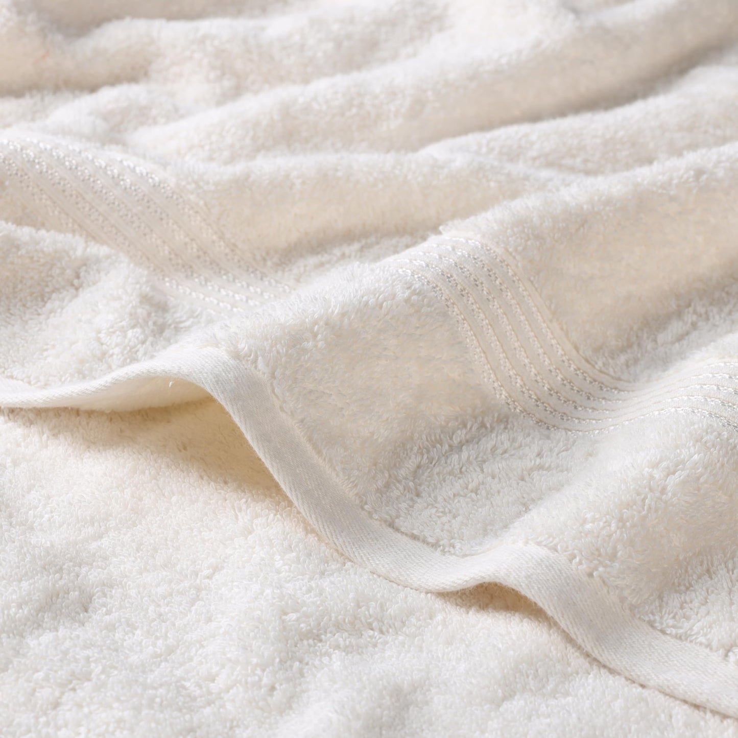 Superior Egyptian Cotton 6-Piece Towel Set, Bathroom Essentials, Towels For Bathroom, Apartment, Airbnb, Guest Bath, Face, Hand, Bath Towels, Washcloths, Absorbent, Fast Drying, Ivory