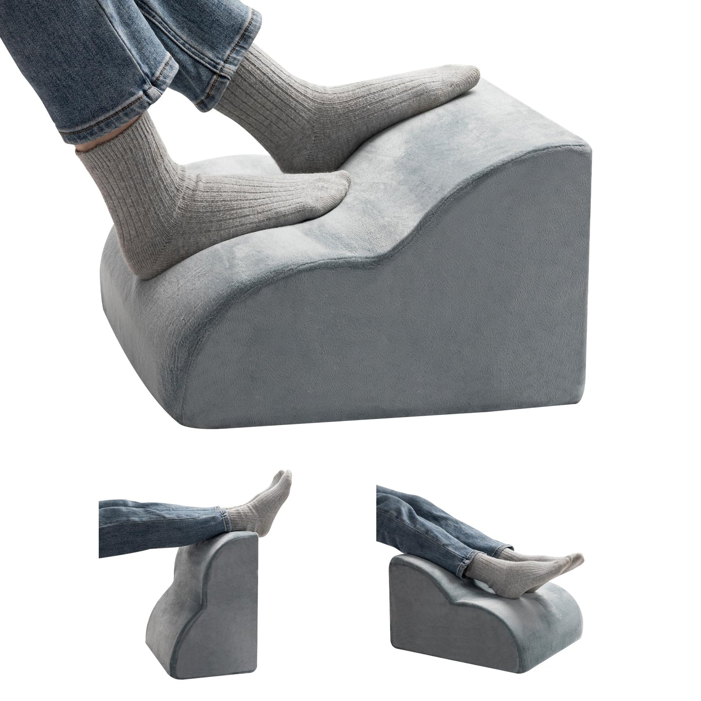Ganondorf Ergonomic Foot Rest for Under Desk at Work Multi-Purpose Foot Stool Leg Elevation Pillow Back Support Cushion & Lap Desk Support, High-Density Foam with Washable Cover