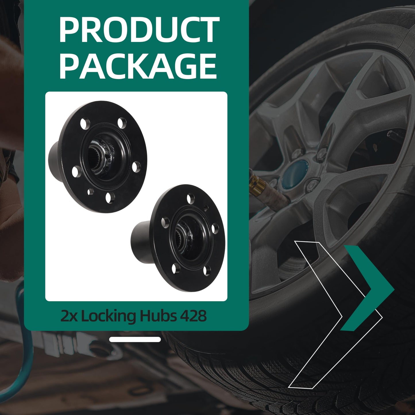 2PCS (428) Locking Hubs 4WD Fit for Ford Ranger 1983-1997, Fit for Ford Explorer Fit for Mazda Navajo 1991-1994, Fit for Mazda B2300 B3000 B4000 1994-1996, 27 Spline Front Locking Hub# 29071