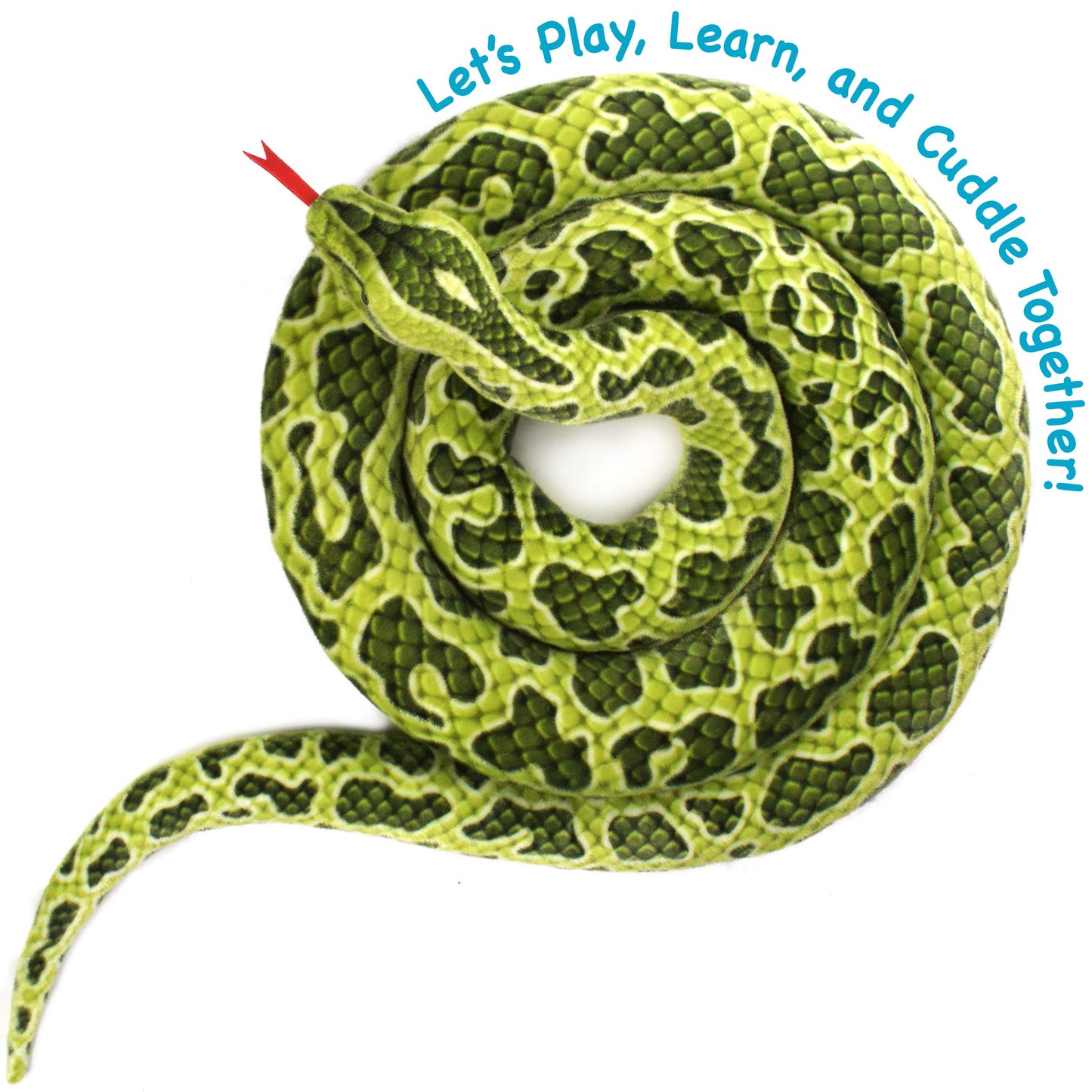 Gustavo The Green Anaconda - 100 Inch Stuffed Animal Plush - by TigerHart Toys