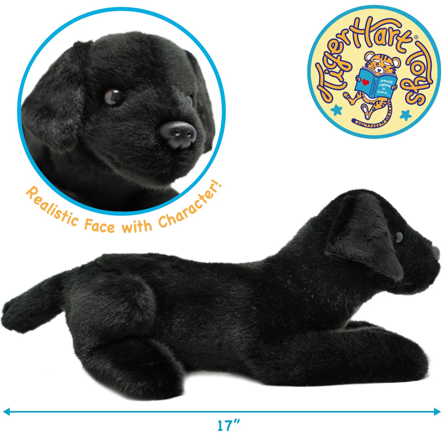 Blythe The Black Lab - 12 Inch Stuffed Animal Plush - by TigerHart Toys