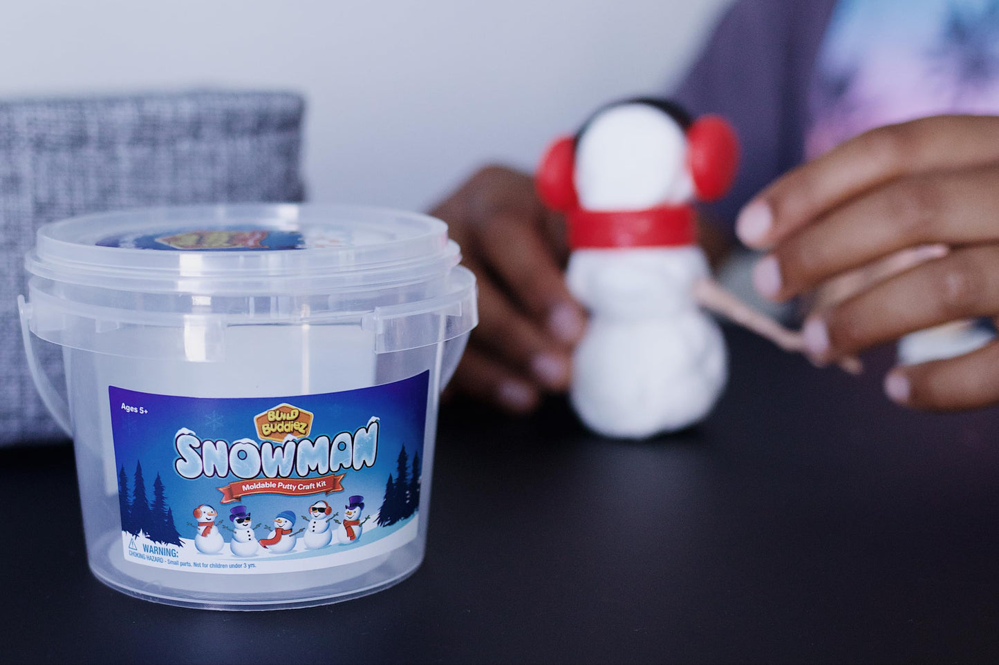 Build Buddiez Snowman Craft Kit 6 Pack – Build, Play, and Display 6 Air-Dry Clay Snowmen All Christmas & Winter, Great for Birthday Parties & Stocking Stuffers for Kids, Boys and Girls Ages 5+