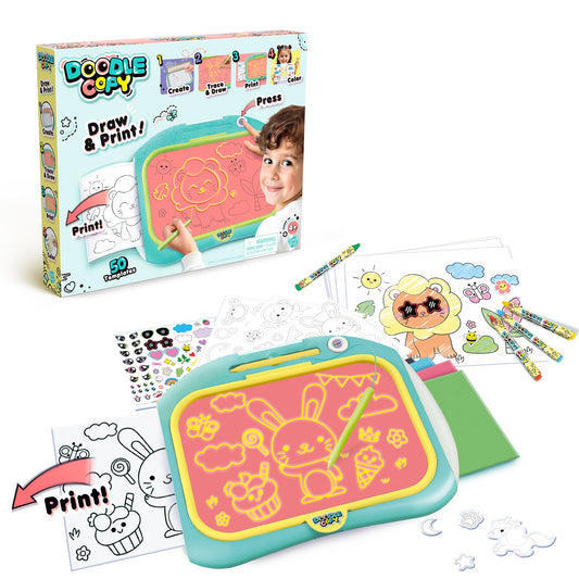 Canal Toys Doodle Copy – Reusable Doodle & Drawing Pad for Kids - Create, Trace & Draw, Print and Color; 50 templates