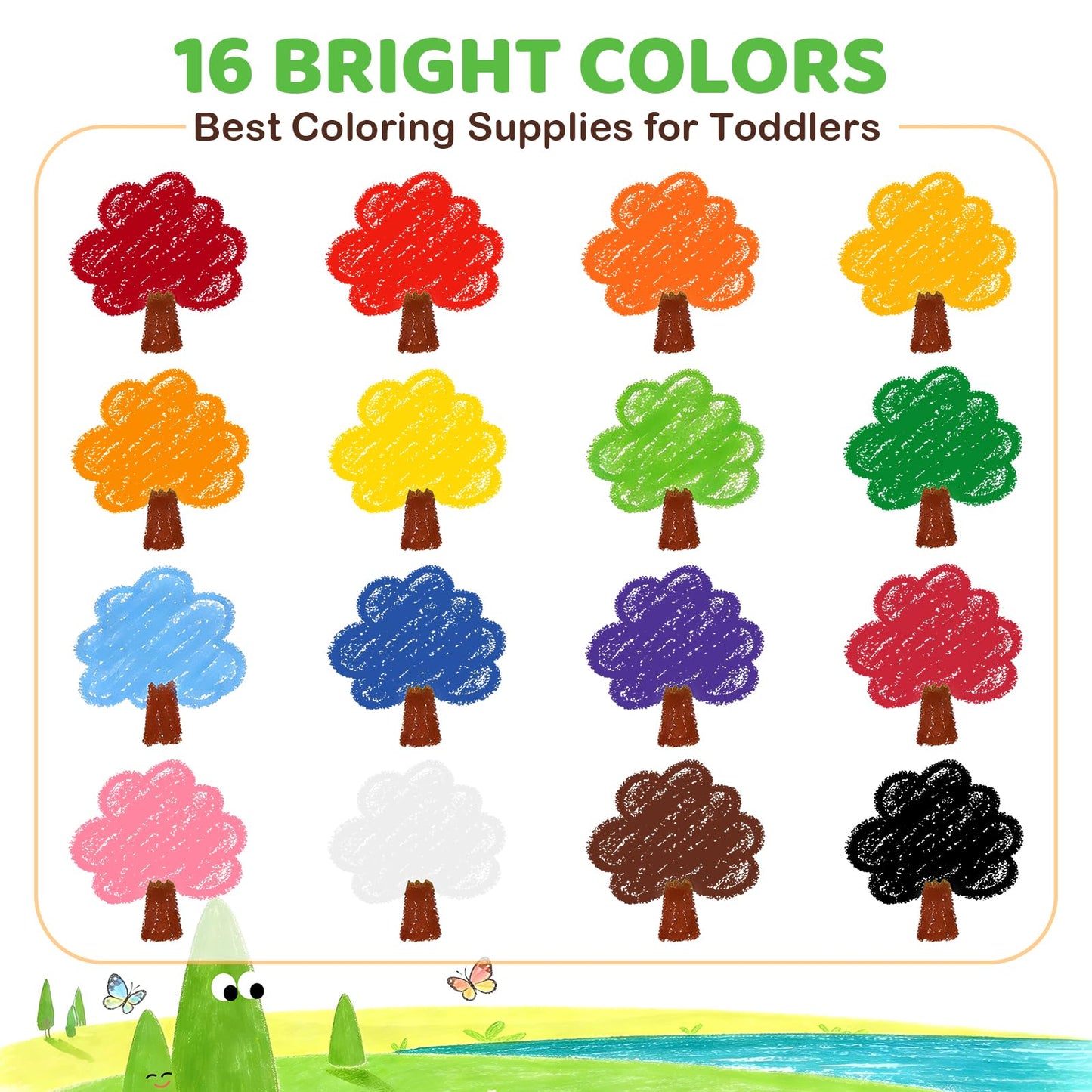 800 Count Crayons Bulk Set with 18 Colors, Non-Toxic Washable Silky Crayons, School Supplies Easter Basket Stuffers Party Favors Gift for Kids 3+, Art Supplies for Preschool Kindergarten Classrooms
