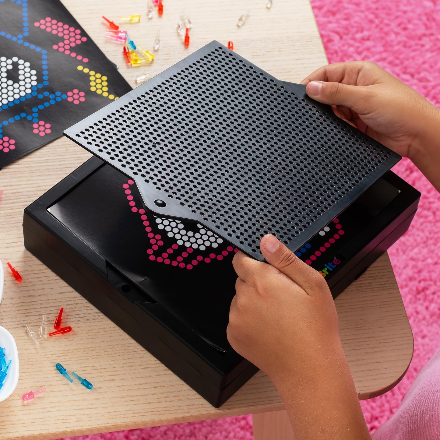 Lite-Brite Super Bright HD, Hello Kitty Edition - Create Art with Light, Enhances Creativity, Gift for Girls and Boys Ages 6+