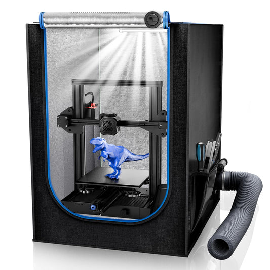 3D Printer Enclosure with Ventilation Kit, LED Light,Thermo-Hygrometer, Premium Fireproof Dustproof Tent Constant Temperature Protective Cover for Creality Ender 3 V3 SE/KE/Ender 3/3 Pro/3V2/3S1/Neo